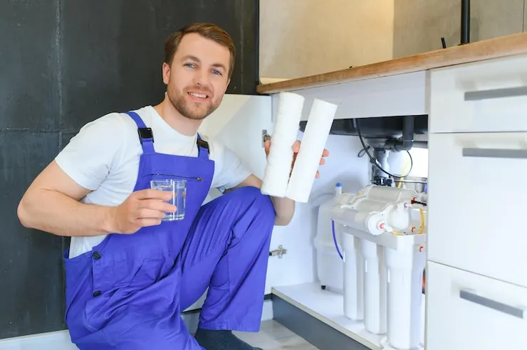 Water purifier filter replacement